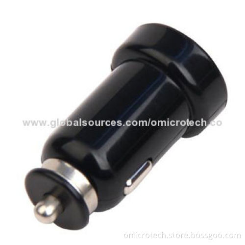 Dual USB Car Chargers, 12-24V DC/1,000mA, Fast Charge Speed